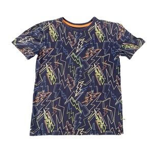 Tommy Bahama Shirt Sleeve T-shirt Navy Medium (7/8 yrs) Lightning Bolts Print